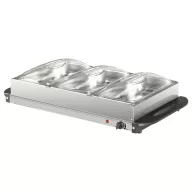   Silva Homeline SH 4.1 425009 Büfé melegentartó Nemesacél, Fekete