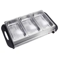   Silva Homeline SH 4.1 425009 Büfé melegentartó Nemesacél, Fekete