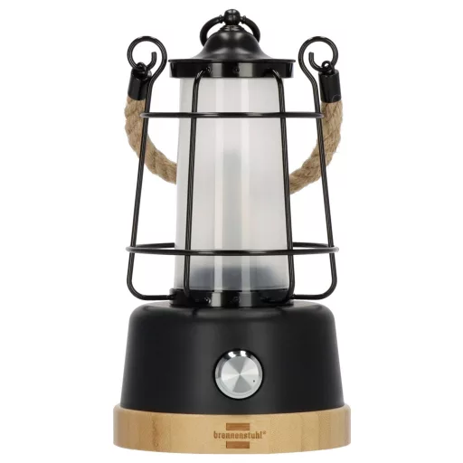 Brennenstuhl 1171800010 Kemping lámpás, Kemping lámpa 350 lm Akkuról üzemeltetett 570 g Fekete, Fa