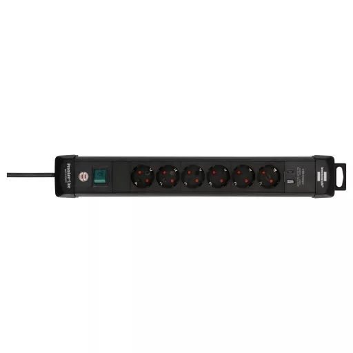 Brennenstuhl 1951160608 Elosztó kapcsolóval Fekete 1 db