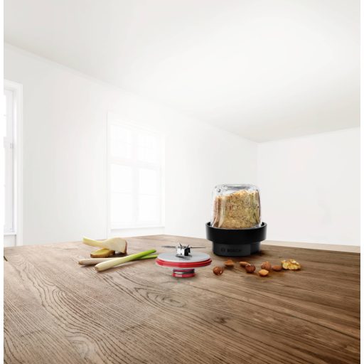 Bosch 3 in 1 Mühle Zerkleinerer für Bosch Küchenmaschine Serie 6 und 8 Aprító Fekete