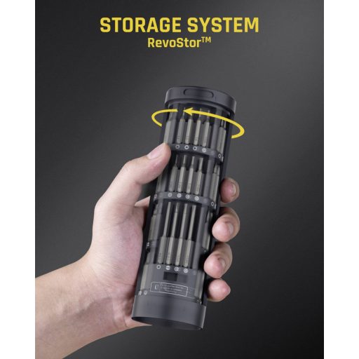 Fanttik E1 Ultra Akkus csavarhúzó 3.7 V 350 mAh Lítiumion tároló dobozzal, töltési állapot jelzővel, akkus lámpával