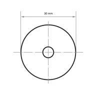   LUKAS-ERZETT PSH 030 NK 60 A3300030060 Csiszolólap Szemcsézet 60 (Ø) 30 mm 100 db