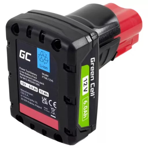 Green Cell GC-PTML12V6 B6 4932451395 Szerszám akku 12 V 6 Ah Lítiumion