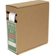   Quadrios 25CA493 Zsugorcső ragasztóval Fehér 19.1 mm 6.4 mm Zsugorodási arány:3:1 5 m
