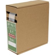   Quadrios 25CA505 Zsugorcső ragasztóval Átlátszó 19.1 mm 6.4 mm Zsugorodási arány:3:1 5 m