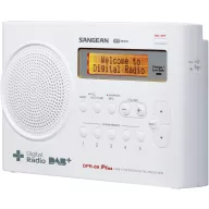   Sangean DPR-69+ Koffer rádió DAB+, URH Akkutöltő funkció Fehér