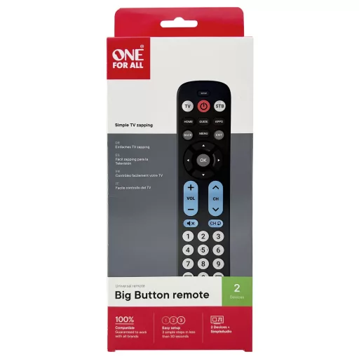 One For All URC6821 Univerzális Távirányító Fekete