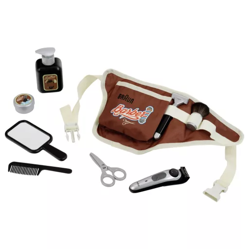 Theo Klein 5838 Braun fodrászkészlet | Övtáska számos fodrászeszközzel | Elektromos játék szakállvágó | Játék 3 éves kortól gyermekeknek