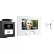   m-e modern-electronics VDV 20106 A Videó kaputelefon Fehér-fekete