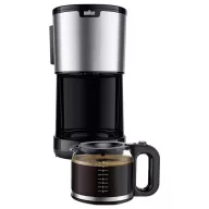   Braun KF 1500 BK Kávéfőző Fekete, Nemesacél Kapacitás, csésze=10 Üveg kanna