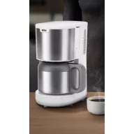 Braun KF 1505 WH Kávéfőző Nemesacél, Fehér