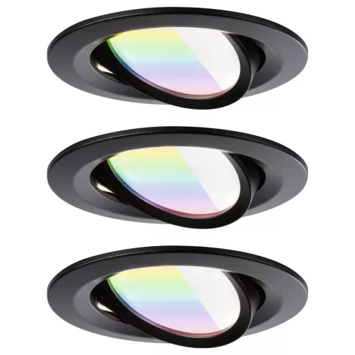 Paulmann 92437 LED-es mennyezeti lámpa, LED-es beépíthető lámpa 6 W Fekete (matt)