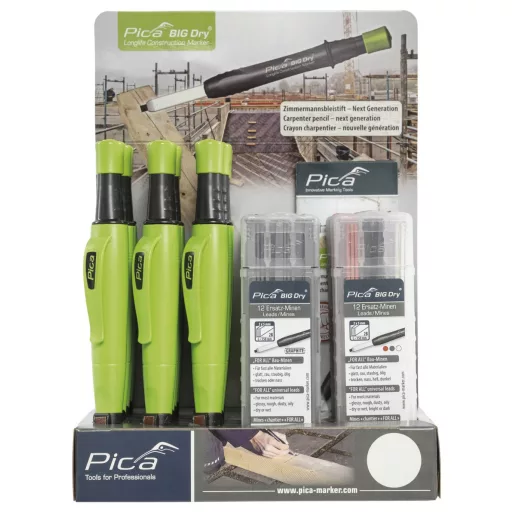 Alarm Werkzeuge 56036655 Ács ceruza Pica BIG DRY grafit hosszúságú 202 mm Ácsceruza