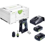   Festool CXS 18 C 3,0-Plus 576883 Akkus fúrócsavarozó 18 V 3.00 Ah akkuval, Töltővel