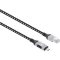 Manhattan USB kábel USB 3.2 Gen1 RJ45 dugó, USB-C® dugó 200 cm Fekete/ezüst Fólia árnyékolás, Anyag köpeny 394826