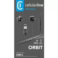   Cellularline In Ear headset Vezetékes Stereo Fekete mikrofon zajelnyomás Hangerő szabályozás Mobiltelefon