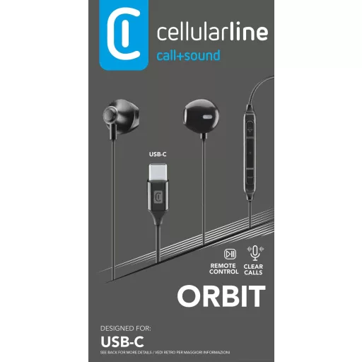 Cellularline In Ear headset Vezetékes Stereo Fekete mikrofon zajelnyomás Hangerő szabályozás Mobiltelefon