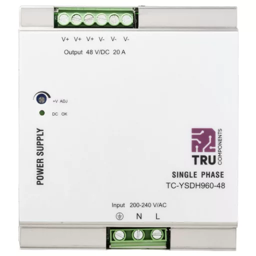 TRU COMPONENTS TC-13850172 Kalapsínes tápegység 48 V/DC 20 A 960 W Kimenetek száma:1 x Tartalom, tartalmi egységek rendelésenként 1 db