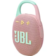   JBL Clip 5 Bluetooth hangfal hordozható, Porálló, Vízálló Menta, Rózsaszín