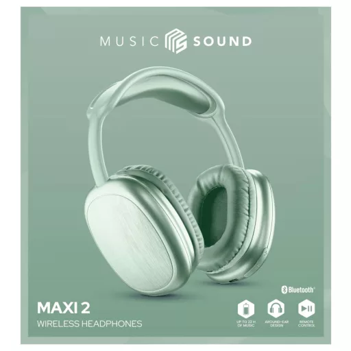 Cellularline Over Ear headset Bluetooth®, Vezeték nélküli, Vezetékes Zöld Hangerő szabályozás, Mikrofon némítás