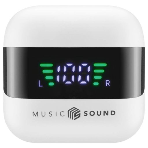 Cellularline In Ear headset Bluetooth®, Vezeték nélküli Fehér, Fekete Töltőtok, Elemtöltés kijelzés, Hangerő szabályozás