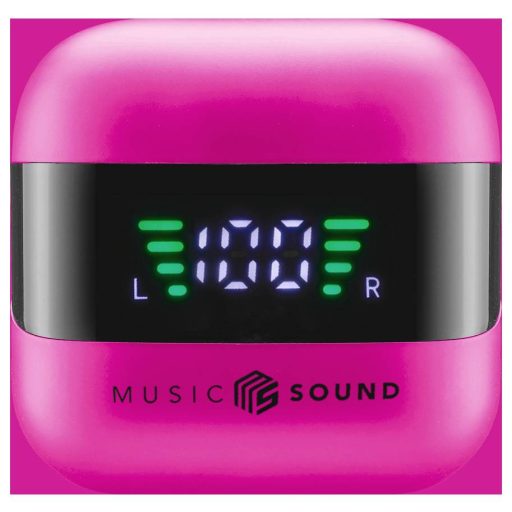 Cellularline In Ear headset Bluetooth®, Vezeték nélküli Rózsaszín, Fekete Töltőtok, Elemtöltés kijelzés, Hangerő szabályozás