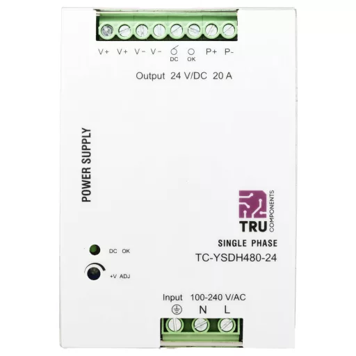 TRU COMPONENTS TC-13864572 Kalapsínes tápegység 24 V/DC 20 A 480 W Kimenetek száma:1 x Tartalom, tartalmi egységek rendelésenként 1 db