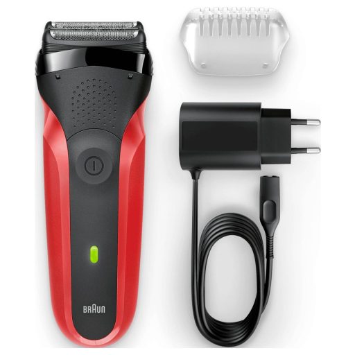 Braun Series 3 300s 81569932 Fólia borotva Piros, Fekete