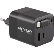   VOLTCRAFT UC-45W002 USB-s töltőkészülék 45 W 1x USB-A, 2x USB-C® Power Delivery Fekete Beltér GaN, USB Power Delivery (USB-PD), Gyorstöltő