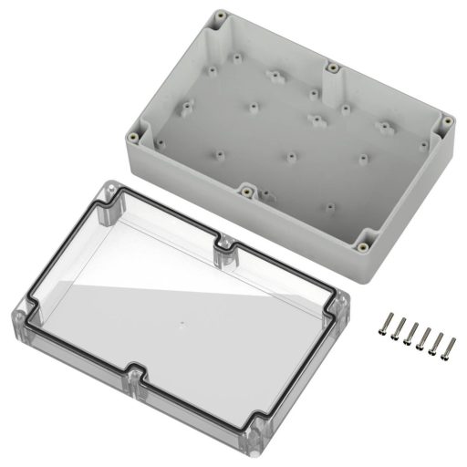 TRU COMPONENTS 6U07211408139 TC-13865172 Ipari ház 209.7 x 139.8 x 75 Polikarbonát Élénk szürke , Átlátszó 1 db