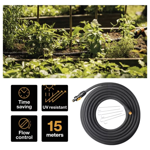 Fiskars 1025935 Csepegtető tömlő 13 mm (1/2) - 15 mm (5/8) Csőhossz: 15 m