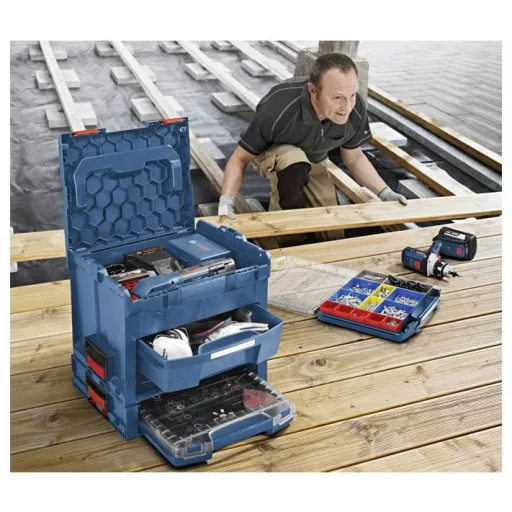 Bosch Professional GSR + GBH + GWS + 2x GBA 5.0 Ah + GAL 18V-40 0615A5009G Szerszámkészlet