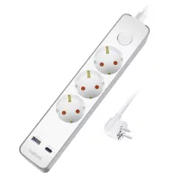   LogiLink LPS287U Elosztó kapcsolóval Fehér Védőérintkezős 1 db