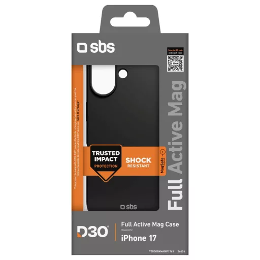 sbs mobile Cover Apple iPhone 17 Fekete MagSafe kompatibilis TED3OBKMAGIP1763