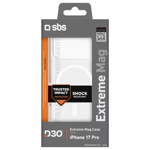 sbs mobile Cover Apple iPhone 17 Pro Átlátszó MagSafe kompatibilis TED3OMAGCOVIP1763P