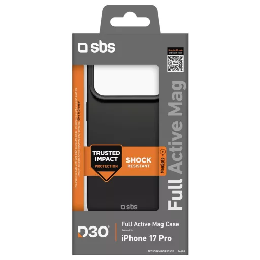 sbs mobile Cover Apple iPhone 17 Pro Fekete MagSafe kompatibilis TED3OBKMAGIP1763P