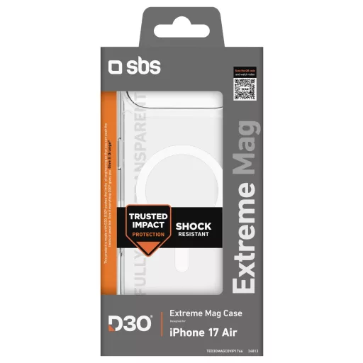 sbs mobile Cover Apple iPhone Air Átlátszó MagSafe kompatibilis TED3OMAGCOVIP1766