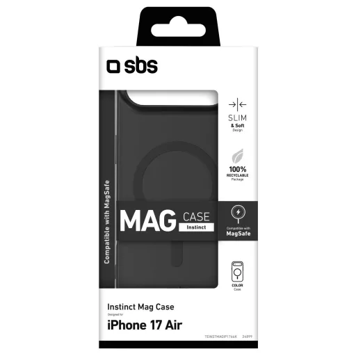 sbs mobile Instinct Cover Apple iPhone Air Fekete MagSafe kompatibilis TEINSTMAGIP1766K