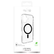   Puro Cover Apple iPhone 17 Átlátszó, Fekete MagSafe kompatibilis PUIPC1763LITEMBLK