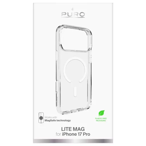 Puro Cover Apple iPhone 17 Pro Átlátszó, Fehér MagSafe kompatibilis PUIPC17P63LITEMAGTR