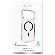   Puro Cover Apple iPhone 17 Pro Átlátszó, Fekete MagSafe kompatibilis PUIPC17P63LITEMBLK