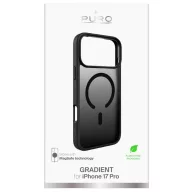   Puro GRADIENT Cover Apple iPhone 17 Pro Fekete (átlátszó) MagSafe kompatibilis PUIPC17P63GRADBLK