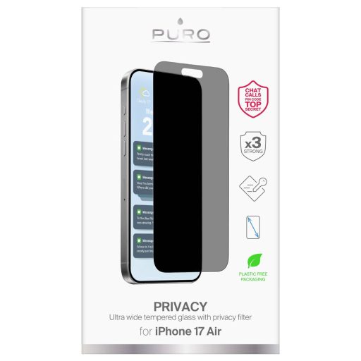Puro Kijelzővédő üveg belátás védelemmel Apple iPhone Air 1 db PUSDGPRIPHONE1766