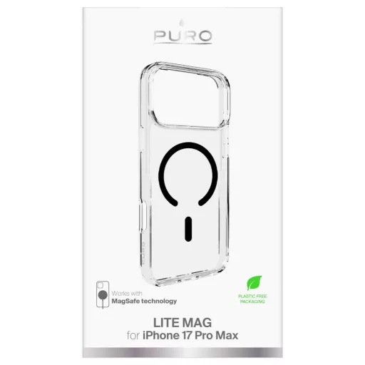 Puro Cover Apple iPhone 17 Pro Max Átlátszó, Fekete PUIPC17P69LITEMBLK