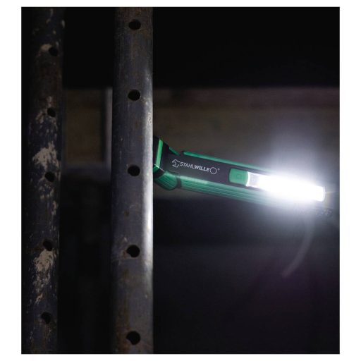 Stahlwille 77490019 LED újratölthető kézilámpa 1000 lm, tartómágnesekkel, forgó akasztóval, 7 órás világítási idővel 2021-es energiahatékonysági osztályok