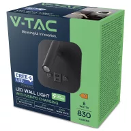   V-TAC 240036 Éjjeliszekrény lámpa 8 W Melegfehér EEK: F (A - G)