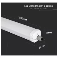   V-TAC LED csövek EEK: E (A - G) LED 36 W = 4820 W Fehér (Ø x Ma) 1200 mm x 58 mm 1 db