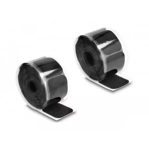 Delock Tépőzár csík Fekete 10 m