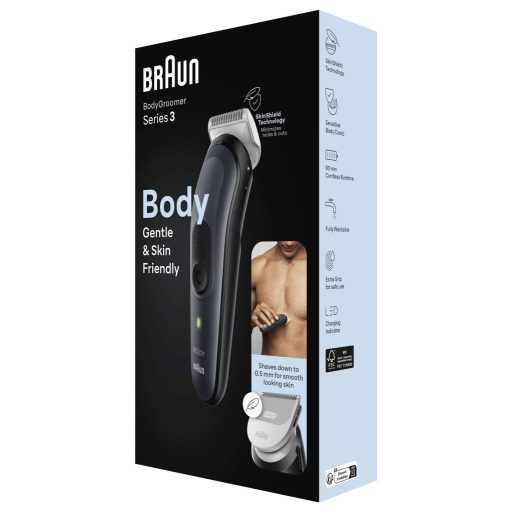 Braun Braun BG3340 Series 3 Bodygroomer Tesztszőrzet nyíró Fekete, Szürke